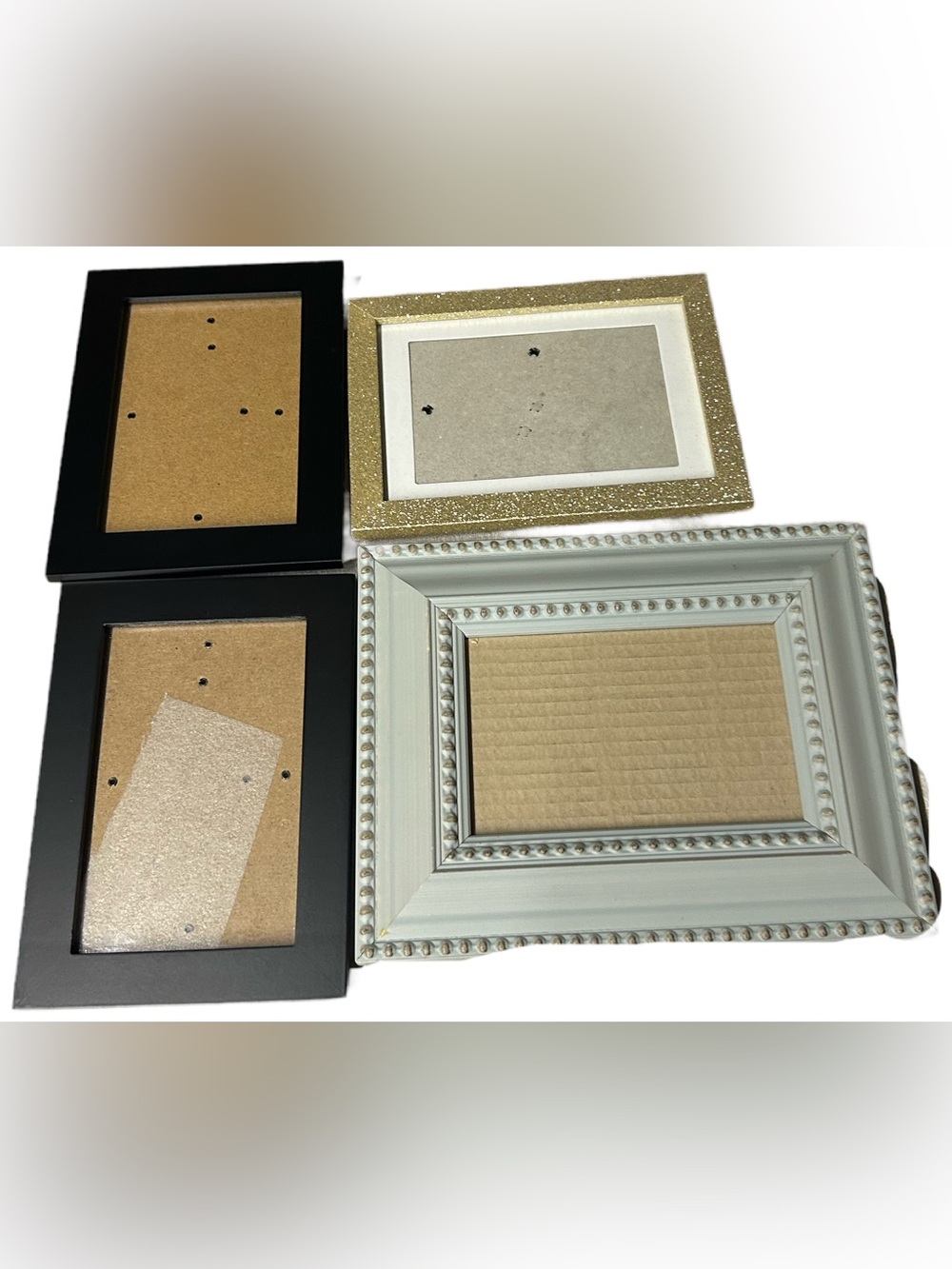 Assorted Decorative Picture sFrames - White, Black & Gold